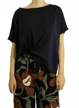 T-shirt tinta unita morbida con spalla regolabile